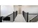 Bright upstairs hallway featuring a modern railing and access to multiple rooms at 6955 Sunstrand Ct, Castle Pines, CO 80108