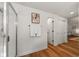 Clean bathroom with a glass-enclosed shower and crisp white walls and vanity at 5554 S Ward Way, Littleton, CO 80127