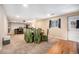 Finished basement with a home theater, large dining table, and plush carpet at 16805 W 16Th Pl, Golden, CO 80401