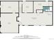 Detailed floor plan showing layout of rooms, including bedrooms, bathroom, recreation room, and garage at 16805 W 16Th Pl, Golden, CO 80401