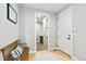 Hallway with bench seating and neutral decor at 423 Rogers Way, Castle Rock, CO 80104