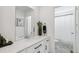 Bathroom featuring a sleek vanity, decorative accents, and a shower with curtain at 2520 Canfield Ln, Erie, CO 80026