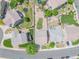 This aerial view shows an outdoor space with landscaping, patio, and grass area at 7312 Grady Cir, Castle Rock, CO 80108