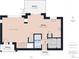 Floor plan of the home's second story showing the terrace, kitchen, half-bath, and the hallway at 12912 Grant Cir # A, Thornton, CO 80241