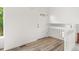 Bright entryway with hardwood floors and decorative glass front door at 2777 S Sedalia St, Aurora, CO 80013