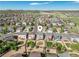 An aerial view of homes showcasing a well-planned neighborhood with mountain views at 7686 Grady Cir, Castle Rock, CO 80108