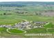 Aerial view of Cobblestone Ranch Park showing playground and landscaping at 7686 Grady Cir, Castle Rock, CO 80108