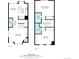 Full floor plan layout of both floors of this home with detailed measurements of each room at 9713 W Chatfield Ave # F, Littleton, CO 80128