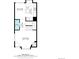 A detailed floor plan showing the layout of the first floor with kitchen, dining area, living room, and bath at 9713 W Chatfield Ave # F, Littleton, CO 80128
