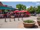 Outdoor patio seating area at the Pumphouse Brewery and Restaurant at 310 Judson St, Longmont, CO 80501