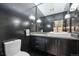 Contemporary bathroom with dark walls, modern vanity, sleek fixtures, and ample lighting at 350 15Th St, Boulder, CO 80302