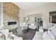 Elegant living room with a stone fireplace, comfortable seating, and open layout at 350 15Th St, Boulder, CO 80302