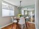 Cozy dining area with modern lighting and stylish decor perfect for intimate meals at 6650 E Arizona Ave # 154, Denver, CO 80224