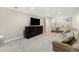 Relaxing basement area with plush carpeting, TV, comfortable sofa, closet, and inviting bed, creating a cozy retreat at 5326 Lowell Blvd, Denver, CO 80221