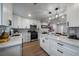 Bright modern kitchen featuring white cabinets, stainless steel appliances, and an open layout for easy entertaining at 3738 N Eliot St # 2, Denver, CO 80211