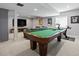 Finished basement with a billiards table, entertainment area, and recessed lighting creating a great space at 11935 E Lake Ct, Greenwood Village, CO 80111