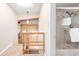 Upstairs hallway featuring a full bathroom with glass shower at 3242 4Th St, Boulder, CO 80304