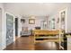 Bright kitchen area features a wooden kitchen island, with plenty of room for seating and food preparation at 20155 E Davies Ave, Centennial, CO 80016