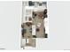 Floor plan displaying the layout of the kitchen, living room and stairs at 2815 S Locust St # F, Denver, CO 80222