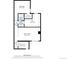 Floor plan showcasing the layout of the bedroom, bathrooms, walk-in closets, and Gathering room at 2815 S Locust St # F, Denver, CO 80222
