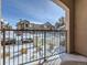 Balcony view of the building across the street in winter at 15195 E 16 Th Pl # 104, Aurora, CO 80011