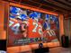 Finished basement theater space has a massive screen for watching the big game at 5900 Haywagon Ln, Castle Rock, CO 80108