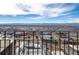 Stunning city views with mountain backdrop from the home's balcony at 1020 15Th St # 42A, Denver, CO 80202