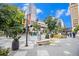 Inviting street view with benches, trees, and urban landscaping, creating a vibrant public space at 1020 15Th St # 15G, Denver, CO 80202
