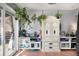 Functional corner of the kitchen with a sliding glass door and storage space at 17233 E Princeton Dr, Aurora, CO 80013