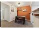 Simple dining room with space for a table, adjacent to kitchen and storage at 8555 Fairmount Dr # B202, Denver, CO 80247