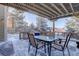 Covered patio with table and chairs, perfect for outdoor dining at 3925 Broadview Pl, Castle Rock, CO 80109