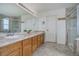 Large bathroom with double vanity and shower at 3925 Broadview Pl, Castle Rock, CO 80109