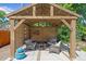Outdoor gazebo with comfortable seating, decorative lighting, and privacy screens for relaxing entertainment at 2117 S Balsam Ct, Lakewood, CO 80227