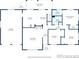 Detailed floor plan showcasing layout of living spaces, bedrooms, bathrooms, and outdoor areas at 3784 Swadley St, Wheat Ridge, CO 80033