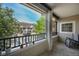Covered patio providing views of the parking area and surrounding neighborhood at 12711 Colorado Blvd # 914, Thornton, CO 80241