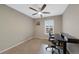 Minimal bedroom featuring a desk and neutral walls and floors at 20460 Oakbrook Ln, Parker, CO 80138