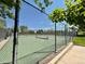 Well-maintained community tennis court with a fresh green surface and secure fencing at 20460 Oakbrook Ln, Parker, CO 80138