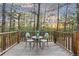 Outdoor seating and view from deck at 5090 S Perry Park, Sedalia, CO 80135