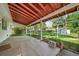 Covered patio with concrete slab, ideal for outdoor relaxation and entertaining in the backyard at 2571 S Birch St, Denver, CO 80222