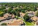 Aerial view of a neighborhood featuring beautiful green trees and well-maintained homes in a peaceful setting at 8422 Everett Way # C, Arvada, CO 80005