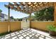 Enclosed outdoor patio with privacy fencing and shaded pergola, perfect for relaxation and outdoor enjoyment at 8422 Everett Way # C, Arvada, CO 80005