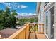 This outdoor balcony is the perfect spot to enjoy beautiful scenic mountain views at 420 Sunshine Pkwy, Golden, CO 80403