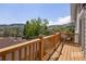 Relaxing on the balcony with stunning views of the mountains and peaceful nature at 420 Sunshine Pkwy, Golden, CO 80403