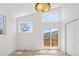Bonus room with natural light, deck access, and views of the rolling hills in the distance at 420 Sunshine Pkwy, Golden, CO 80403