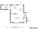 An overhead view of the floor plan including the laundry, kitchen, dining area, living room and entry at 503 Lois Dr, Louisville, CO 80027