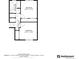 Overhead view of the floor plan that includes the bathroom and bedrooms on one floor at 503 Lois Dr, Louisville, CO 80027