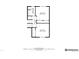 An overhead view of the floor plan including the bathroom, hall, and bedrooms on one floor at 503 Lois Dr, Louisville, CO 80027