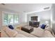 Bright and airy living room featuring a bay window, hardwood floors, and comfortable seating at 503 Lois Dr, Louisville, CO 80027