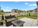 Patio with fire pit and a view of the neighborhood at 2614 Hillcroft Ln, Castle Rock, CO 80104