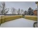 Small rooftop deck covered in snow at 17624 E Peakview Ave, Aurora, CO 80016